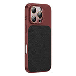 Custodia per telefono in TPU con texture litchi e pellicola protettiva per obiettivo., For iPhone 16 Pro, For iPhone 16 Plus