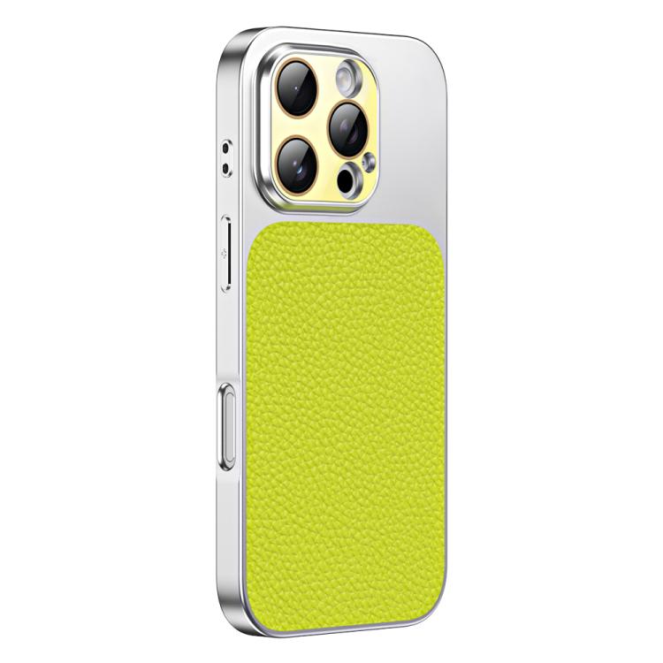 Custodia per telefono in TPU con texture litchi e pellicola protettiva per obiettivo., For iPhone 16 Pro, For iPhone 16 Plus