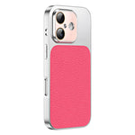 Custodia per telefono in TPU con texture litchi e pellicola protettiva per obiettivo., For iPhone 16, For iPhone 15 Pro Max