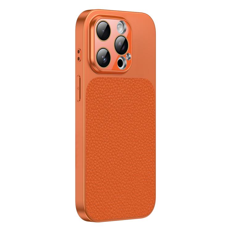 Custodia per telefono in TPU con texture litchi e pellicola protettiva per obiettivo., For iPhone 15 Pro, For iPhone 15 Plus