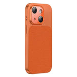 Custodia per telefono in TPU con texture litchi e pellicola protettiva per obiettivo., For iPhone 15, For iPhone 14 Plus