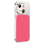 Custodia per telefono in TPU con texture litchi e pellicola protettiva per obiettivo., For iPhone 15, For iPhone 14 Plus