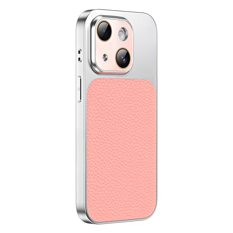 Custodia per telefono in TPU con texture litchi e pellicola protettiva per obiettivo., For iPhone 13 Pro, For iPhone 13