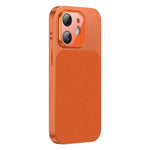 Custodia per telefono in TPU con texture litchi e pellicola protettiva per obiettivo., For iPhone 12, For iPhone 12 Pro Max