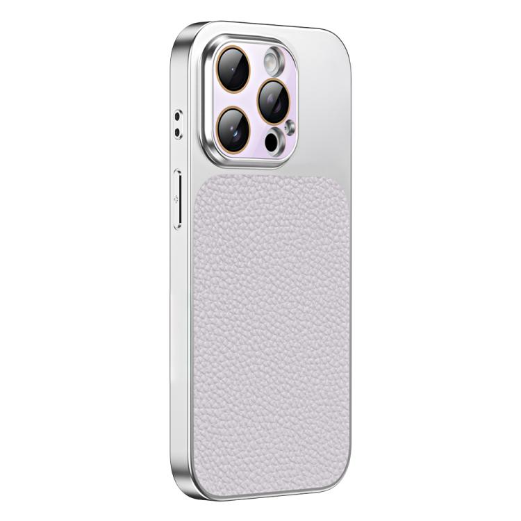 Custodia per telefono in TPU con texture litchi e pellicola protettiva per obiettivo., For iPhone 12 Pro, For iPhone 11 Pro Max
