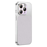 Custodia per telefono in TPU con texture litchi e pellicola protettiva per obiettivo., For iPhone 12 Pro, For iPhone 11 Pro Max