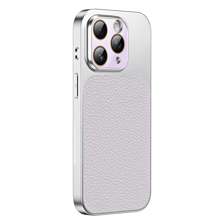 Custodia per telefono in TPU con texture litchi e pellicola protettiva per obiettivo., For iPhone 12 Pro, For iPhone 11 Pro Max