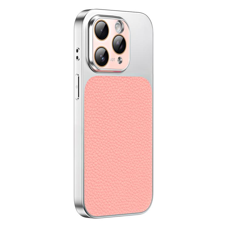 Custodia per telefono in TPU con texture litchi e pellicola protettiva per obiettivo., For iPhone 12 Pro, For iPhone 11 Pro Max