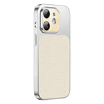 Custodia per telefono in TPU con texture litchi e pellicola protettiva per obiettivo., For iPhone 11