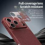 Custodia per telefono in TPU con texture litchi e pellicola protettiva per obiettivo., For iPhone 14, For iPhone 14 Pro