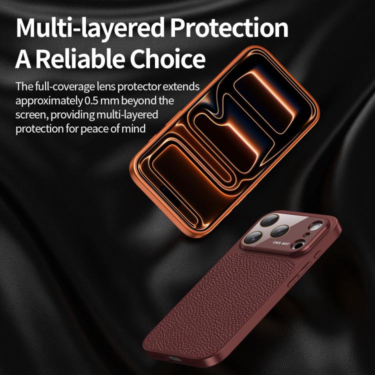 Custodia per telefono in TPU con texture litchi e pellicola protettiva per obiettivo., For iPhone 13 Pro, For iPhone 13