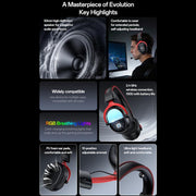 Cuffie gaming Yesido EK07 RGB Bluetooth wireless