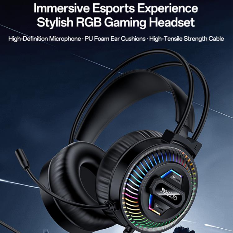 Cuffie da gaming cablate Yesido EK06 RGB per e-sport