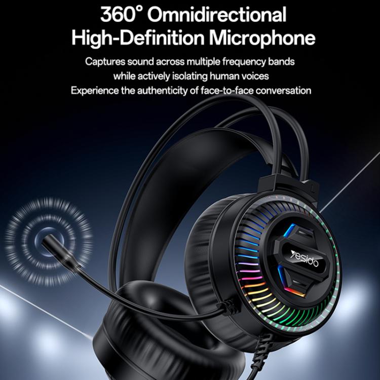 Cuffie da gaming cablate Yesido EK06 RGB per e-sport