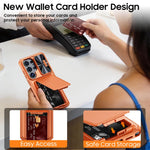 Custodia per telefono ibrida in PC e TPU con porta carte a ribalta e cover scorrevole per fotocamera., For Galaxy S26 Ultra 5G, For Galaxy S25 Ultra 5G, For Galaxy S24 Ultra 5G