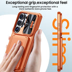 Custodia per telefono ibrida in PC e TPU con porta carte a ribalta e cover scorrevole per fotocamera., For Galaxy S26 Ultra 5G, For Galaxy S25 Ultra 5G, For Galaxy S24 Ultra 5G