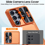 Custodia per telefono ibrida in PC e TPU con porta carte a ribalta e cover scorrevole per fotocamera., For Galaxy S26 Ultra 5G, For Galaxy S25 Ultra 5G, For Galaxy S24 Ultra 5G