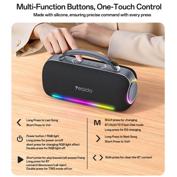 Altoparlante Bluetooth wireless Yesido YSW43 RGB