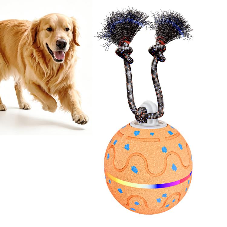 O21 Palla giocattolo intelligente automatica per addestramento cani con luci, suoni e corda, O21