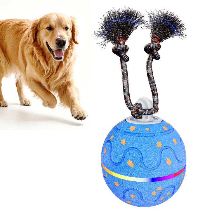 O21 Palla giocattolo intelligente automatica per addestramento cani con luci, suoni e corda, O21