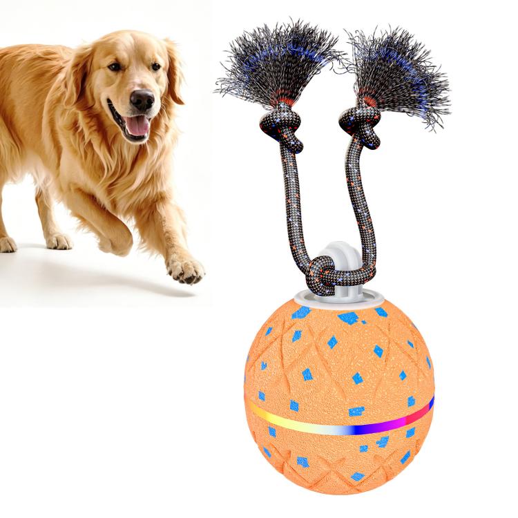 O22 Palla giocattolo intelligente automatica per addestramento cani con luci, suoni e corda, O22