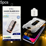 5 pezzi Pellicola protettiva in vetro temperato per la privacy a 360°, facile da installare, con lente inclusa., For iPhone 11 Pro, For iPhone X / XS, For iPhone XR, For iPhone XS Max