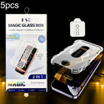 5 pezzi Pellicola protettiva in vetro temperato per la privacy a 360°, facile da installare, con lente inclusa., For iPhone 11 Pro, For iPhone X / XS, For iPhone XR, For iPhone XS Max