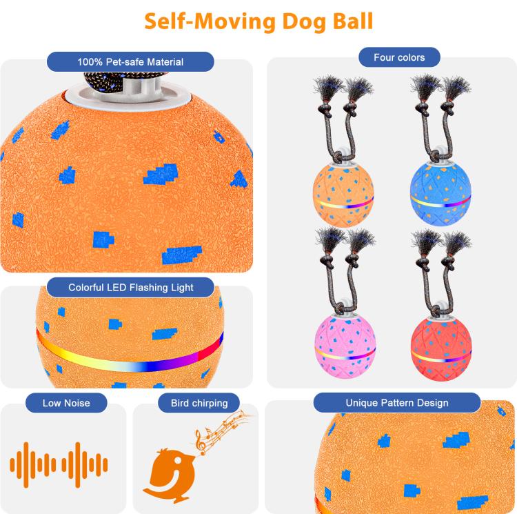 O23 Palla giocattolo automatica intelligente per addestramento cani con luci, suoni e corda, O23