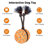 O27 Palla giocattolo intelligente automatica per addestramento cani con suono e corda, O27