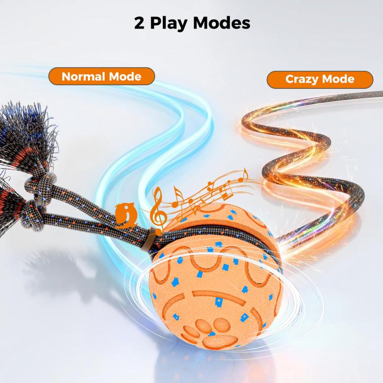 O27 Palla giocattolo intelligente automatica per addestramento cani con suono e corda, O27