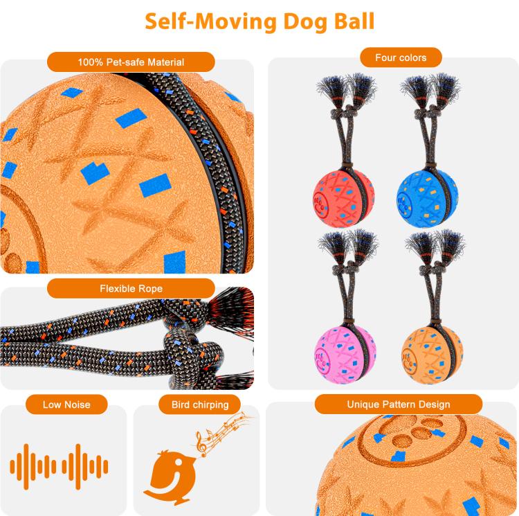 O28 Palla giocattolo intelligente automatica per addestramento cani con suono e corda, O28