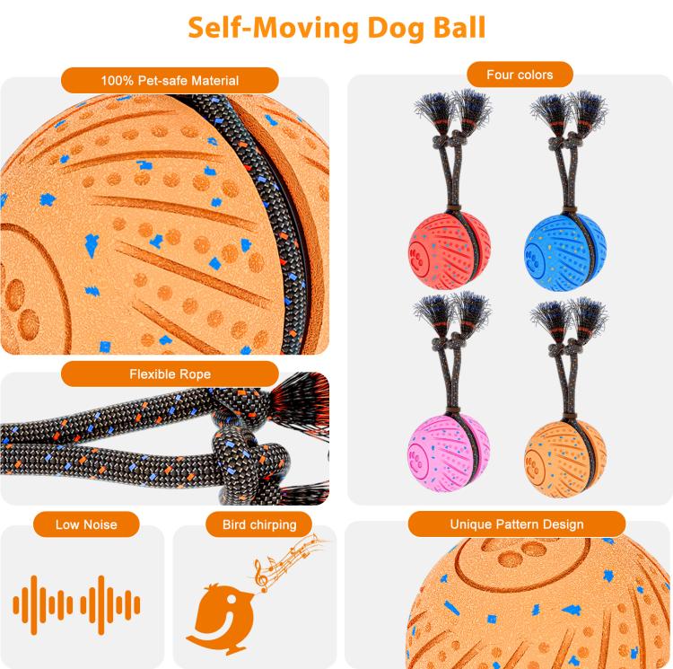 O30 Giocattolo intelligente automatico per animali domestici: palla per addestramento cani con suono e corda, O30