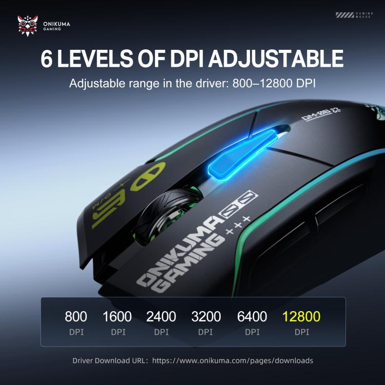 Mouse da gioco ONIKUMA DM06 RGB a tre modalità