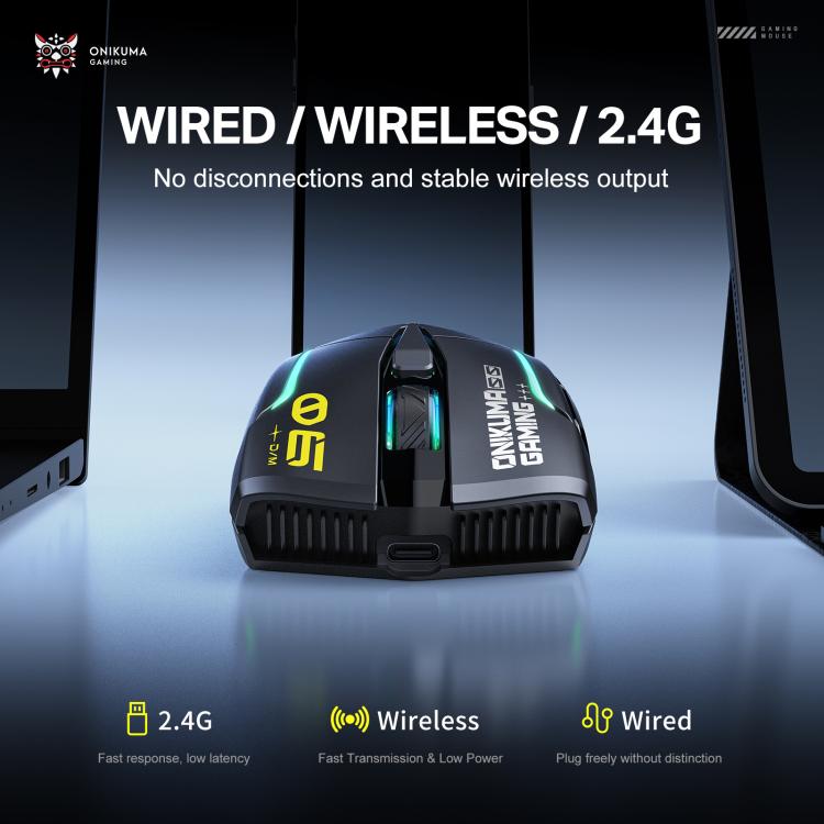 Mouse da gioco ONIKUMA DM06 RGB a tre modalità