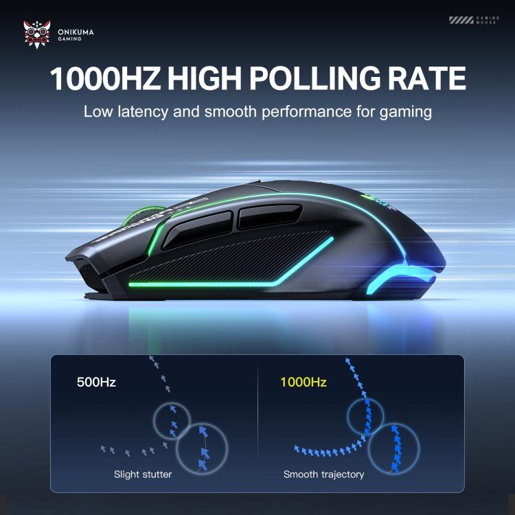 Mouse da gioco ONIKUMA DM06 RGB a tre modalità