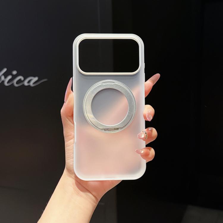 Custodia per telefono Cloud Edge con supporto magnetico girevole, semitrasparente opaco e fluttuante., For iPhone 17 Pro Max, For iPhone 17 Pro
