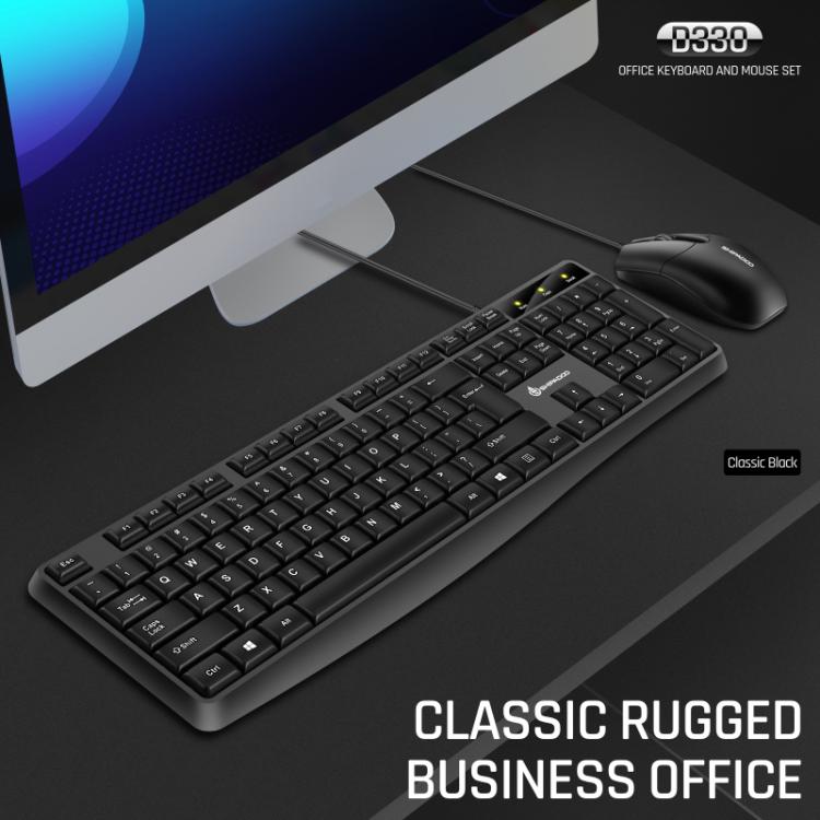 SHIPADOO D330 Wired Keyboard Mouse Set