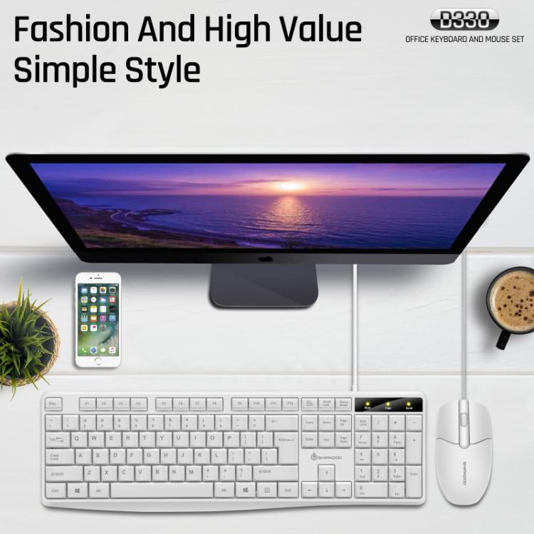 SHIPADOO D330 Wired Keyboard Mouse Set