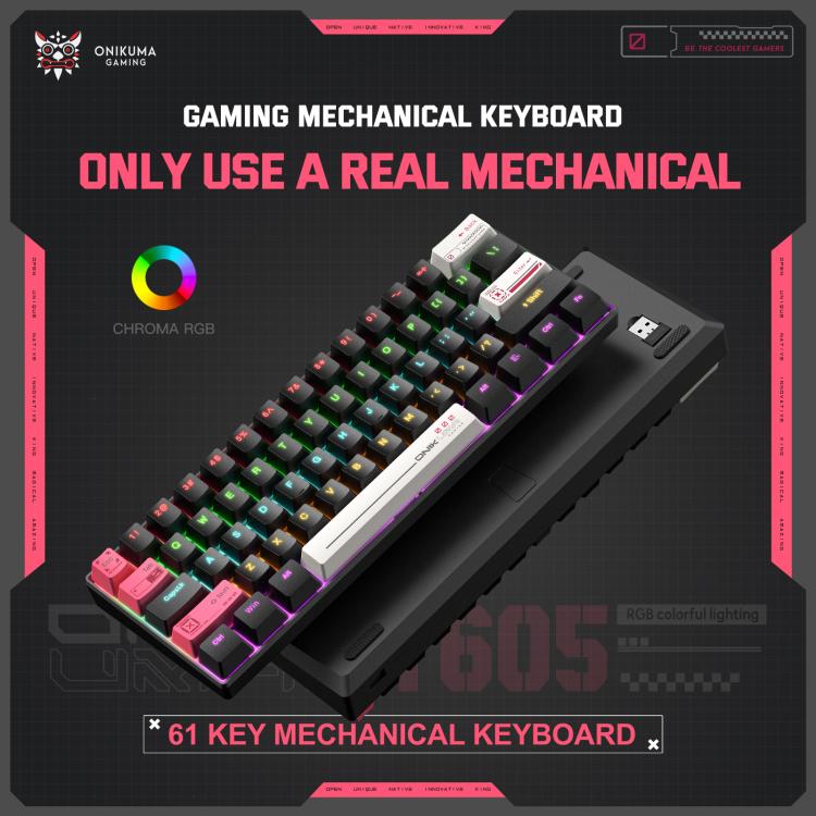 Tastiera meccanica ONIKUMA MT605 61 tasti RGB
