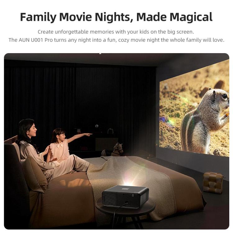 AUN U001 Pro 1080P 2050ANSI per Google TV con sistema operativo Android 14 Smart Projector, EU Plug, US Plug, UK Plug, AU Plug