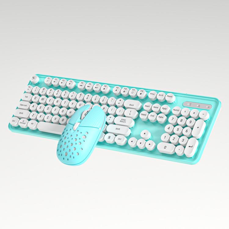 SHIPADOO EF128 2.4G 4800 DPI Wireless Keyboard Mouse Set, Solid Color Series
