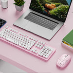 SHIPADOO EF128 2.4G 4800 DPI Wireless Keyboard Mouse Set, Solid Color Series