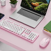 SHIPADOO EF128 2.4G 4800 DPI Wireless Keyboard Mouse Set, Solid Color Series