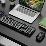 SHIPADOO EF128 2.4G 4800 DPI Wireless Keyboard Mouse Set, Solid Color Series