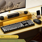SHIPADOO EF128 2.4G 4800 DPI Wireless Keyboard Mouse Set, Solid Color Series
