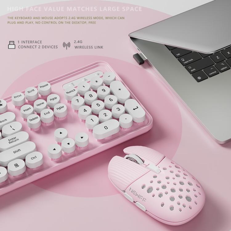 SHIPADOO EF128 2.4G 4800 DPI Wireless Keyboard Mouse Set, Solid Color Series