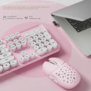 SHIPADOO EF128 2.4G 4800 DPI Wireless Keyboard Mouse Set, Solid Color Series