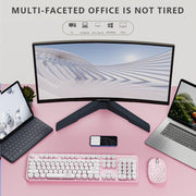 SHIPADOO EF128 2.4G 4800 DPI Wireless Keyboard Mouse Set, Solid Color Series