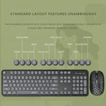 SHIPADOO EF128 2.4G 4800 DPI Wireless Keyboard Mouse Set, Solid Color Series