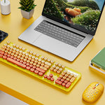 SHIPADOO EF128 2.4G 4800 DPI Wireless Keyboard Mouse Set, Color Mixing Series